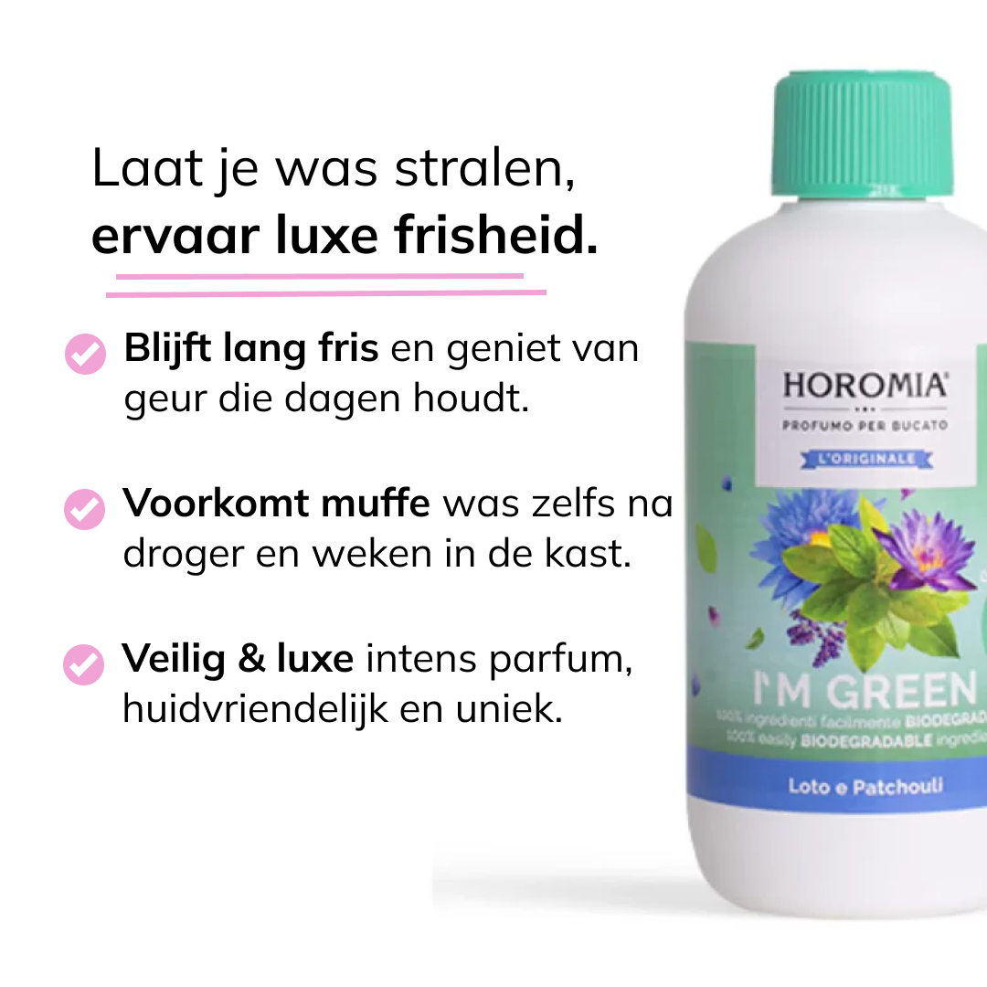 Horomia wasparfum I'M GREEN Loto e Patchouli biologisch