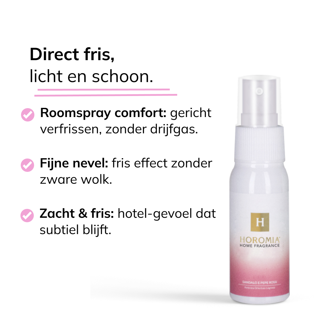Roomspray Sandalo e pepe rosa