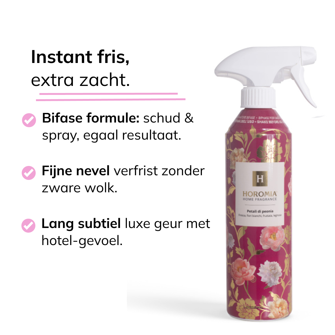 Horomia roomspray Bifase Petali di peonia