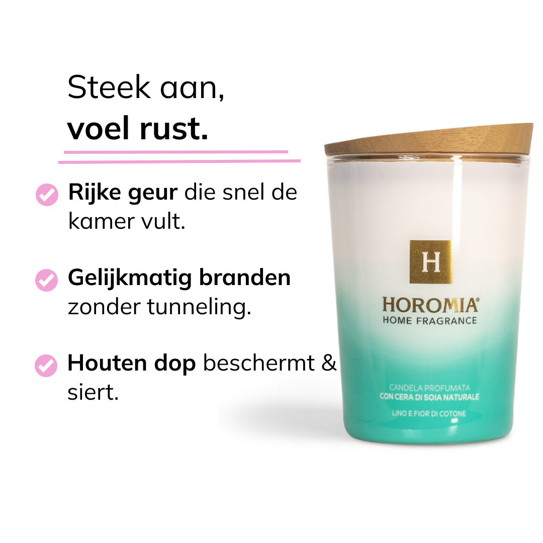 Geurkaars Lino e fior di Cotone