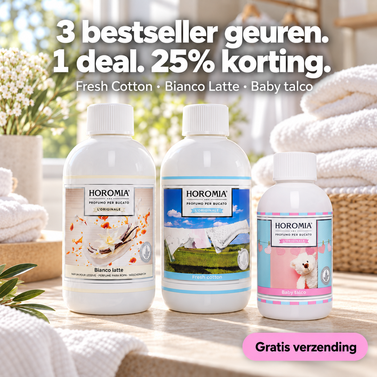Horomia bestseller set met Baby talco
